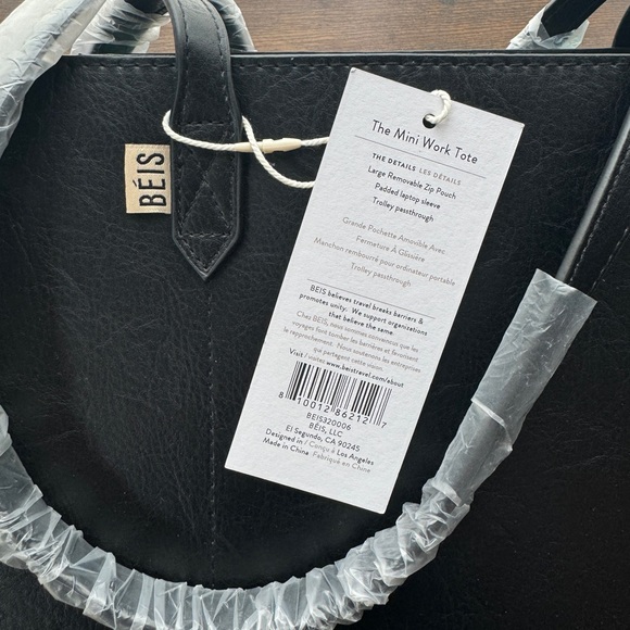 The Mini Work Tote in Black (BEIS 2021) - Picture 2 of 7